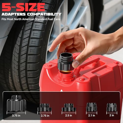 Ecarke 5 GPM Cordless Fuel Transfer Pump Compatible with Milwaukee 18V - color: Red & Black