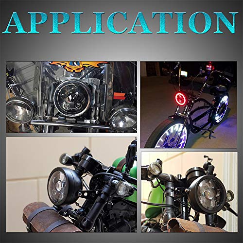 5 3/4" 5.75 Inch Motorcycle Headlight Housing Bucket - Universal Headlight Assembly Replacement for Motorcycle Headlight Mounting, Durable Headlight Bracket Housing