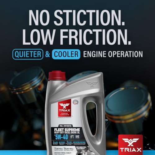 Triax Fleet Supreme ESP 5W-40 API CK-4 Full Synthetic Heavy Duty Diesel Engine Oil | Moly Boron Friction Modified | Extended Drain (1 Gallon) (Pack of 3) - size: 1 Gallon (Pack of 3)