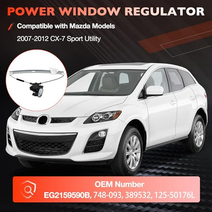 748-093 Front Left Driver Side Power Window Regulator w/Motor (6 Pins) - size: 748-093