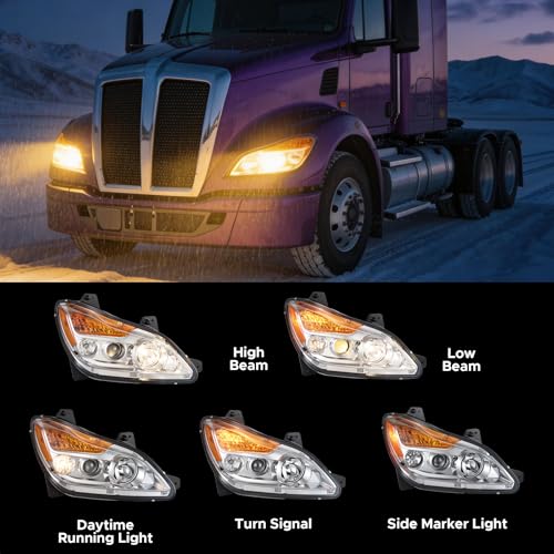VRC Headlight for 2022 2023 2024 Kenworth T680 Next Gen P546156100 - size: 2022-2024 Right Passenger Side