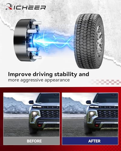 Richeer 2 inch 6x5.5 Hub Centric Wheel Spacers for 2024+ Tacoma Tundra - size: 2 inch (2024+ tacoma)