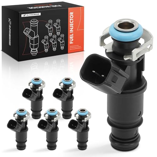 A-Premium 2 Holes Set of 6 Fuel Injectors Compatible with Buick, Pontiac