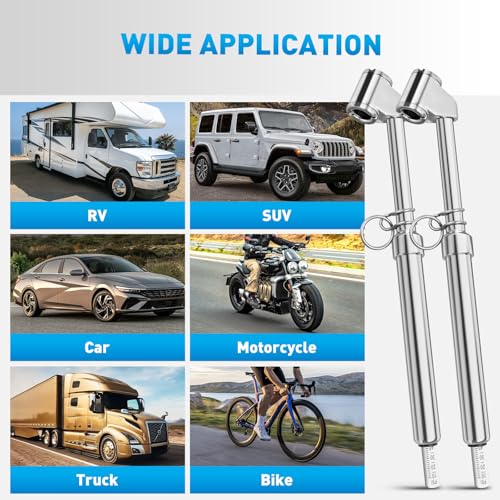 Nilight 2 Pack Dual Head Tire Pressure Gauge 10-150PSI Heavy Duty - color: 2pc Tire Pressure Gauge