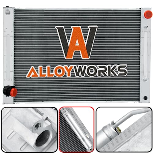 ALLOYWORKS Radiator Compatible with 2007-2015 Infiniti G37 G25 G35 Q60/ 2010-2020 Nissan 370Z 2.5L 3.5L 3.7L Crossflow Aluminum Radiators, Includes Condenser, OEM CU13004, 21460JK90B, NI3010227