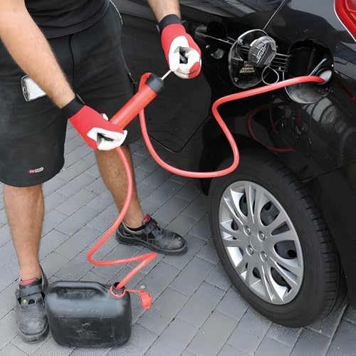 Car Siphon Fluid Transfer Pump, Multi-Use Manual Siphon Pumps for Gas Oil & Fluid Transfer, Portable Hand Inflation Pump Oil Extractor with Air Hose, Car Accessories