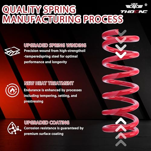 2” Front Drop Coil Springs Lowering Kit for 1999-2007 Chevy Silverado/GMC Sierra 1500 (2WD V8 Only)-Red - color: red, size: 1999-2007 Silverado/Sierra 1500 2''Drop