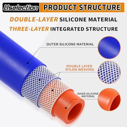 1/4" ID-10Ft(ID 6mm) Heater Hose Enhanced Double Reinforcement - color: Blue, size: 1/4" ID-10Ft(ID 6mm)
