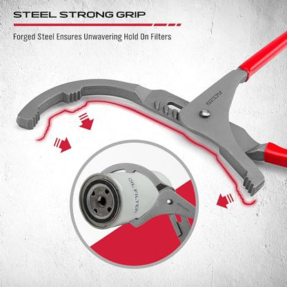 Oil Filter Wrench Set, 9" & 12" Adjustable Oil Filter Pliers, Heavy-Duty Oil Filter Removal Tools for Cars, Trucks, Motorcycles, Slip-Free Jaw Design - style: 9" & 12"