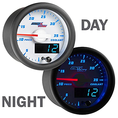 MaxTow White & Blue 35 PSI Coolant Pressure Gauge Kit, 2-1/16" 52mm