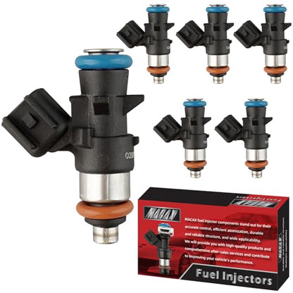 Set of 6 Fuel Injectors 0280158233 05184085AC FJ1147 Replacement - size: 0280158233