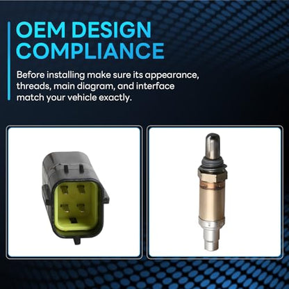 Oxygen Sensor Downstream Compatible with Buick Century LeSabre Park Avenue Regal Rendezvous & Chevy Camaro Lumina & More Replace # 13014 - size: 13014