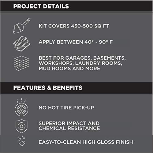 Rust-Oleum RockSolid Garage Floor Coating Kit, Modern Greige, 2.5 Car Kit - color: Modern Greige, size: 2.5 Car