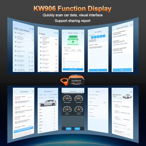 KONNWEI KW906 Bluetooth OBD2 Scanner Car Diagnostic Tool Engine Code Reader