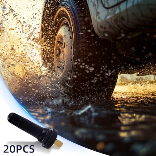 20Pcs TPMS 20008 Tire Valve Stem, Tire Pressure Sensor Rubber Valve Stems Kit for 0.453" Rim Holes, Snap-in Tire Pressure Sensor Valve Stem Compatible with Chevy Buick Cadillac