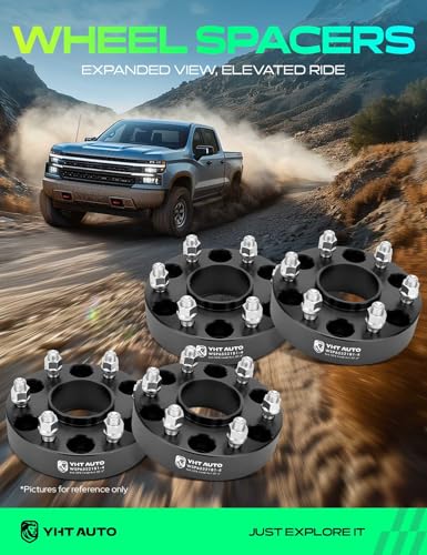 YHTAUTO 6x5.5 Hub Centric Wheel Spacers 1.5 Inch for Chevy, GMC, Cadillac - color: Black, size: 1.5 Inch(4PCS)