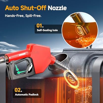 TaskStar Fuel Transfer Pump Battery Powered, 12GPM Diesel Kerosene Transfer - color: 18V 12GPM Cordless, Dual Batteries