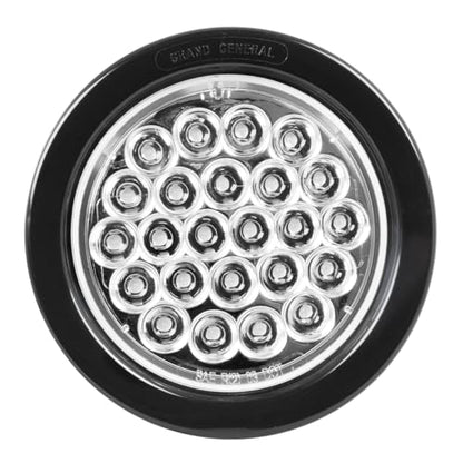 GG Grand General 78264 Red/Clear LED Light (4" Pearl Grommet and Pigtail, Lens) - color: Red/Clear, style: w/ Black Grommet