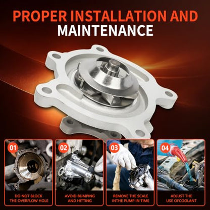 AW6020 Water Pump w/Gasket for Escalade Silverado Tahoe Yukon - size: AW6020
