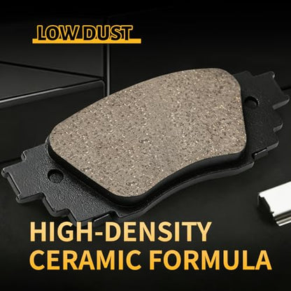 Ceramic Rear Brake Pads Set Compatible with 2016-2022 Lexus RX350;2019-2022 RX350L;2016-2022 RX450h;2018-2022 RX450hL All Models (D1879) - color: HZ1879