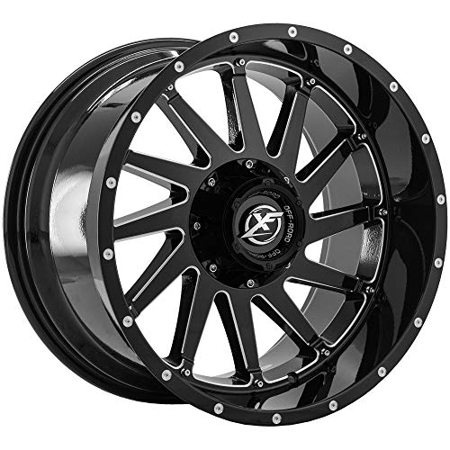 20x10 XF Off-Road XF-216 Gloss Black & Milled 5x127/139.7 ET-24 wheel/rim