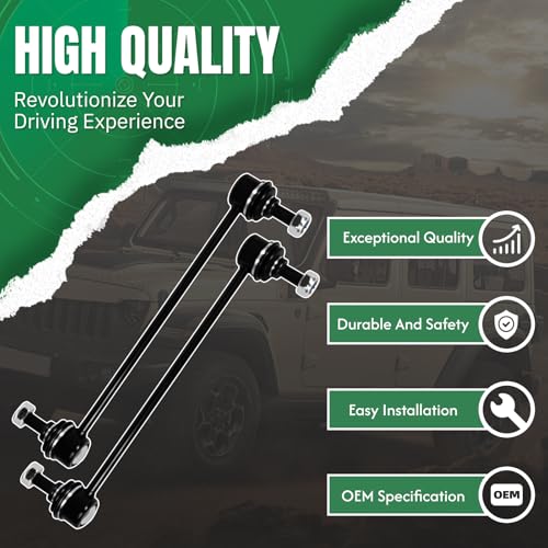 K90344 2PCS Front Sway Bar End Links for Lexus 02-03 ES300, 04-06 ES330/RX330, 06-22 RX350/RX400h/RX450h, 18-22 RX350L/RX450hL, for Toyota 01-19 Highlander, Avalon Camry Solara Venza Sienna - size: K90344 X2