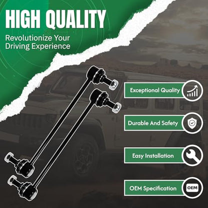 K90344 2PCS Front Sway Bar End Links for Lexus 02-03 ES300, 04-06 ES330/RX330, 06-22 RX350/RX400h/RX450h, 18-22 RX350L/RX450hL, for Toyota 01-19 Highlander, Avalon Camry Solara Venza Sienna - size: K90344 X2