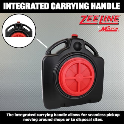 Zeeline By Milton ZE700, Oil Change Pan, With Filter Drain Screen, 15 Quart, Oil Collection Pan, Lightweight, Oil Pan with 8” Drain Opening, Pour Spout for Easy Transport