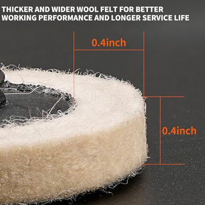2 Inch Quick Change Discs Premium Wool Fine Polishing Wheel Roll Lock Surface Conditioning Discs 10 Pack - style: 10x Fine Wool Only