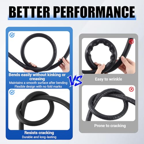 Outus 1/2", 50ft EPDM Heater Hose, 85PSI Black Coolant Hose Automotive - size: 1/2", 50FT