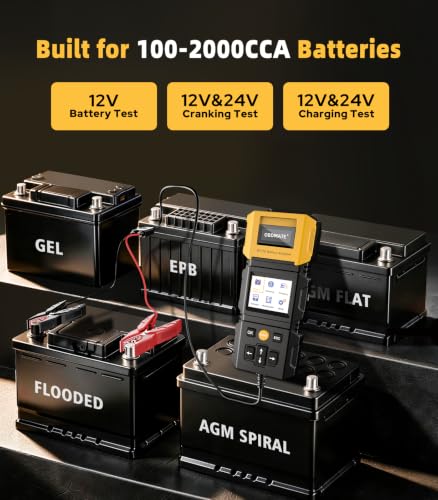 12V/24V Battery Tester with Printer OBDMATE BT770 Battery Load Tester