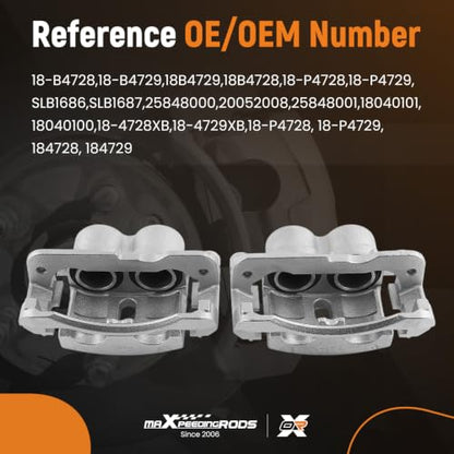 maXpeedingrods for 18B4728 18B4729 Front Rear Brake Calipers for GMC Sierra - size: 18-B4728+18-B4729