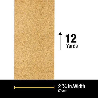 Dura-Gold Premium - 60 Grit Gold - Hook & Loop Backing Longboard Continuous Sandpaper Roll, 2-3/4" Wide, 12 Yards Long - For Automotive & Woodworking Air File Long Board Sanders, Hand Sanding Blocks - size: 60-Grit