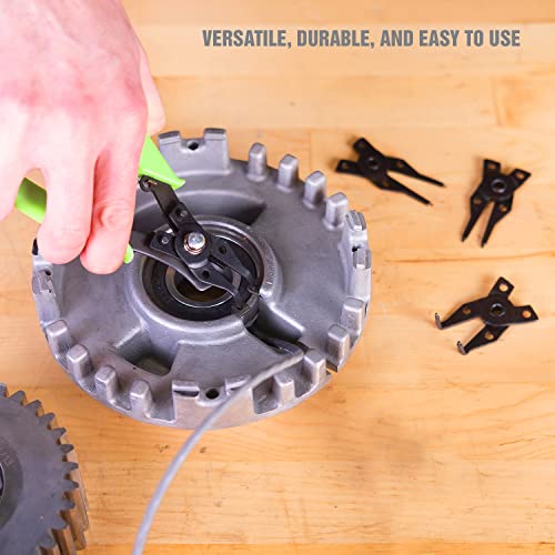 OEMTOOLS 25012 4 in 1 Combination Snap Ring Pliers Set, Heavy Duty, Industrial Grade Professional Snap Ring Pliers, Automotive Tools, Colors May Vary - style: Multi-Angle 4-in-1 Jaw Set