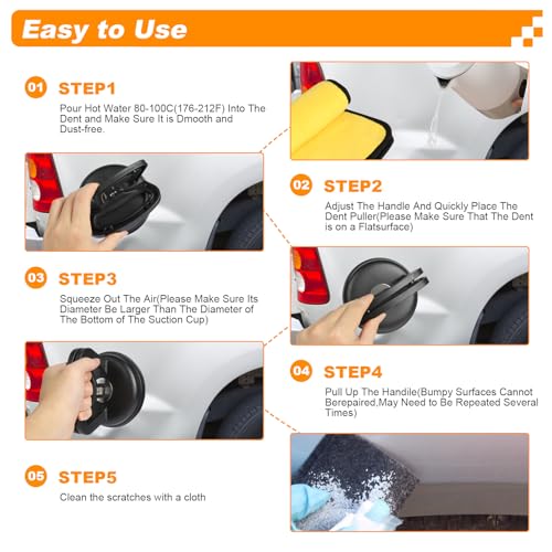 Suction Cup Dent Removal Kit for Paintless Dent Repair
