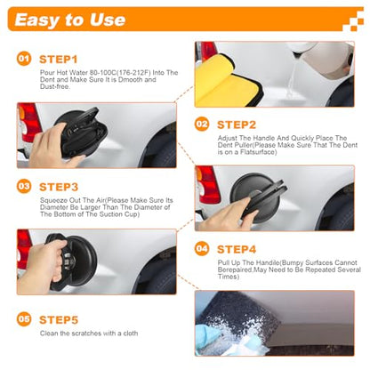 Suction Cup Dent Removal Kit for Paintless Dent Repair