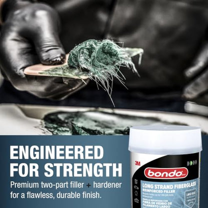 Bondo Bondo-Hair Long Strand Fiberglass Reinforced Filler, 00762, 1 Quart (Pack of 2) - size: 1 Quart (Pack of 2)
