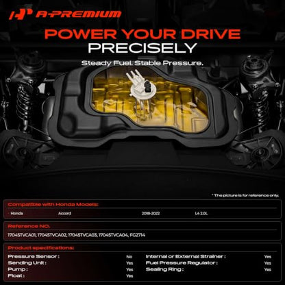 A-Premium Electric Fuel Pump Module Assembly Compatible with Honda