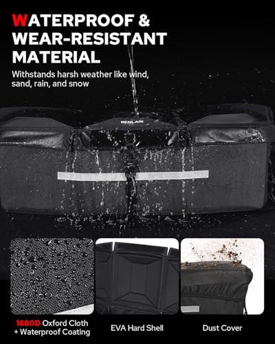 Benlari 53L Can Am X3 Rear Storage Box, ATV Storage Bags Waterproof, ATV Cargo Bag with Cooler Compatible with Can-Am Maverick X3 Sport Commander Outlander Renegade,Replacement for 715002923