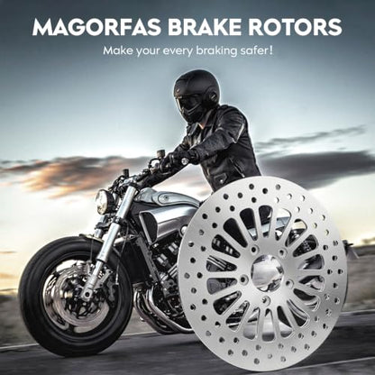 11.5" Front Brakes Disc Rotor Fit for Harley Davidson Touring Sportster Dyna Softail, for Road King/Electra Glide/Street Glide/Road Glide/Super Glide/Low Rider/Fat Boy 2000-2007-2 Pc - size: 2 Front Rotor