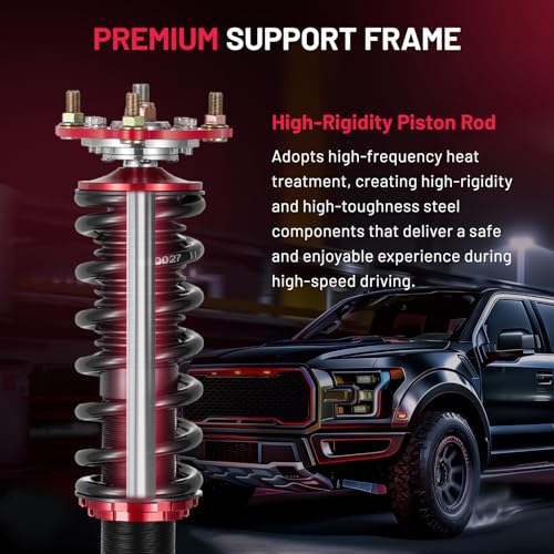 BDFHYK Coilovers Compatible with Honda Civic 2006-2011, Compatible with Acura CSX 2006-2011, Shock Absorber Replacement 4 PCS, Adjustable Height Coilovers Suspension Kit Lowering Kit, Red - style: Honda Civic 2006-2011