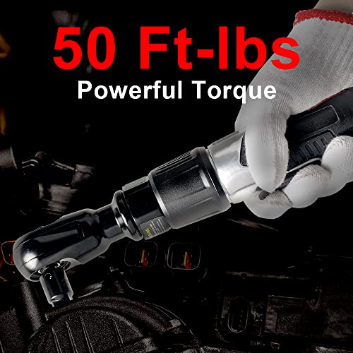 AEROPRO TOOLS A398 1/2-Inch Aluminum Air Impact Wrench & 3/8" Air Ratchet Wrench 50 Ft-Lbs