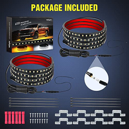 Nilight 48 Inch LED Running Board Lights 2 PCS - color: 48" Running Board Lights White/Amber