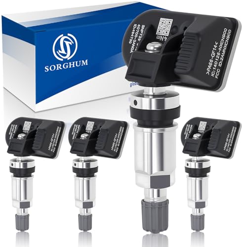 SORGHUM TPMS Sensors Tire Pressure Monitoring System Compatible with Nissan Rogue 2008-2013 Altima 2007-2012 Pathfinder 2003-2012 Infiniti G35 2003-2008 G37 2008-2010 Replace# 40700-3AN0A Set of 4 - color: Gloss Black-40700-3AN0A