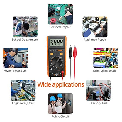Proster LCR Meter Multimeter Capacitance Inductance Resistance Tester - color: Yellow