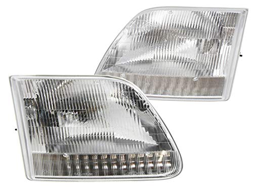 APA Replacement Head Light for 1997-2004 F150 F250 1997-2002 Expedition PAIR Passenger Right RH and Driver Left LH Side FO2503139C FO2502139C - color: 1997-2004 F-150 F-250 1997-2002 Expedition Pair