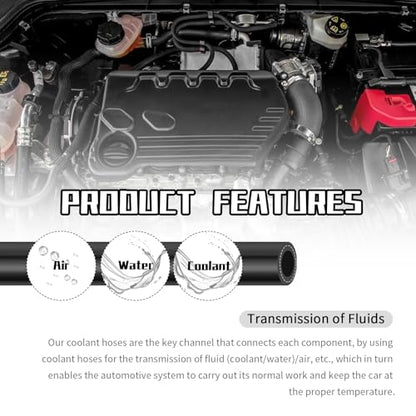 9.84Ft 5/8 Heater Hose,Flexible Heater Coolant Hose with ID 16mm & OD 24mm - color: 5/8 in
