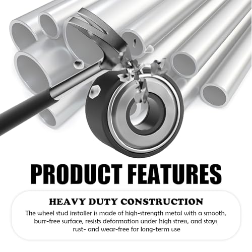 Wheel Stud Installer Tool Heavy Duty,Wheel Stud Removal Tool Includes 3/4" Hex Wheels Lug Nuts (M12x1.25/M12x1.5/M14x1.5),Professional Lug Studs Installer Tools Car Accessories