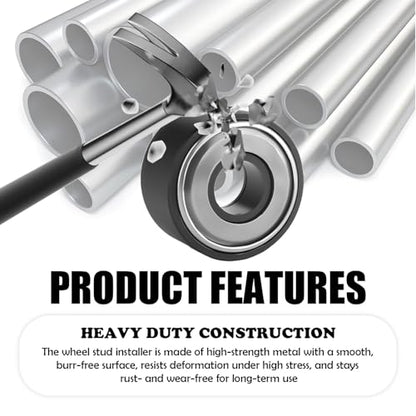 Wheel Stud Installer Tool Heavy Duty,Wheel Stud Removal Tool Includes 3/4" Hex Wheels Lug Nuts (M12x1.25/M12x1.5/M14x1.5),Professional Lug Studs Installer Tools Car Accessories