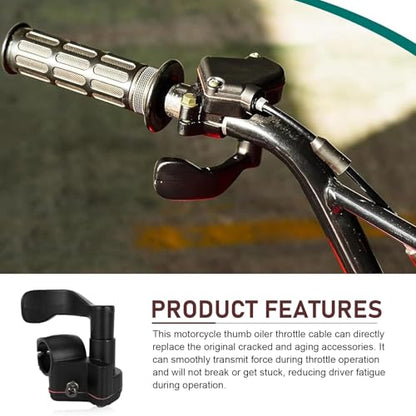 7/8" 22mm Thumb Throttle Kit, Thumb Throttle Cable Accelerator Handle Assembly, Universal Motorcycle Throttle Cable Replacement Accessories for 50-250cc ATV Bike (Black)